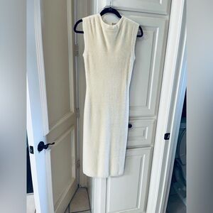 New Bobbles & Lace Textured Boucle Maxi Sleeveless Dress Small